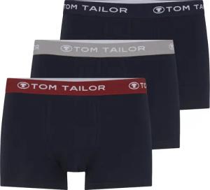 TOM TAILOR Herren Kurze Boxershorts im 3er-Pack, blau, Uni, Gr. XL/7