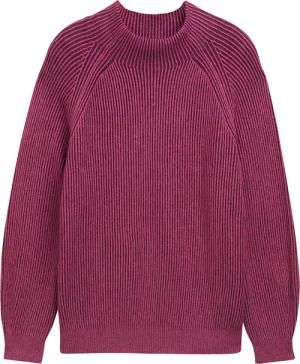 TOM TAILOR Damen Plus Size - Strickpullover mit Stehkragen, rosa, Uni, Gr. 46