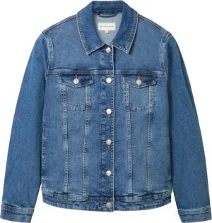 TOM TAILOR Damen Plus Size - Jeansjacke mit Bio-Baumwolle, blau, Uni, Gr. 52
