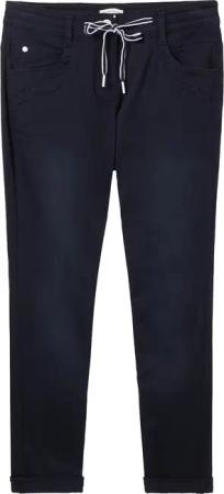 TOM TAILOR Damen Tapered Relaxed Hose, blau, Uni, Gr. 38/28