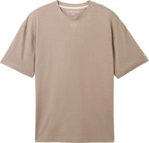 TOM TAILOR Herren T-Shirt in Melange-Optik, beige, Meliert, Gr. 50