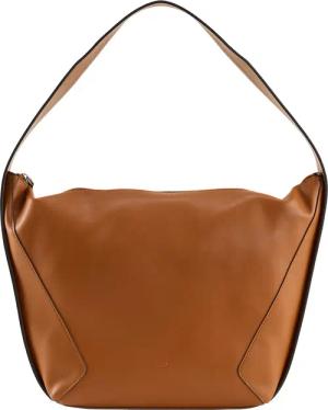 TOM TAILOR Damen TTMANOLA L Beuteltasche mit Ziernähten, braun, Uni, Gr. ONESIZE