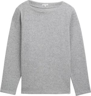 TOM TAILOR Damen Plus Size - Sweatshirt mit Knopfdetails, grau, Meliert, Gr. 54