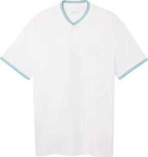 TOM TAILOR Herren Poloshirt mit Print, weiß, Print, Gr. XXXL