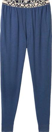 TOM TAILOR Herren Pyjama-Hose in Melange-Optik, blau, Meliert, Gr. 52