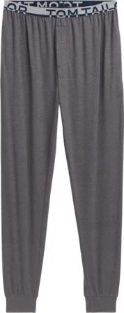TOM TAILOR Herren Pyjama-Hose in Melange-Optik, grau, Meliert, Gr. 48