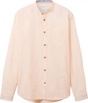 TOM TAILOR Herren Gestreiftes Hemd, orange, Gestreift, Gr. L