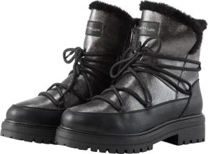 TOM TAILOR Damen Schneestiefel mit Block-Absatz, schwarz, Uni, Gr. 37