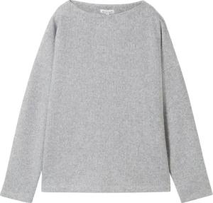 TOM TAILOR Damen Sweatshirt mit Knopf-Details, grau, Meliert, Gr. XXXL