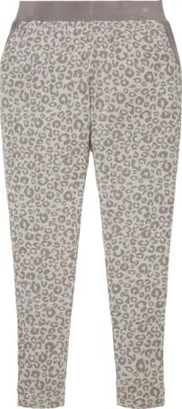 TOM TAILOR Damen Pyjama-Hose mit Leo-Print, grau, Animalprint, Gr. M/38