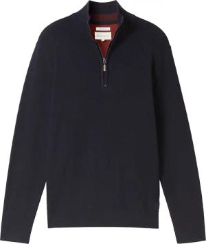 TOM TAILOR Herren Strukturierter Strick Troyer, blau, Uni, Gr. XL