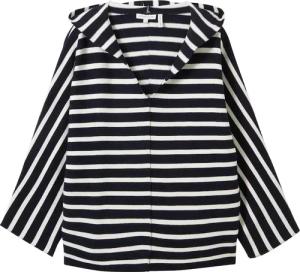 TOM TAILOR Damen Strickoberteil mit TENCEL™ Lyocell, blau, Gestreift, Gr. M