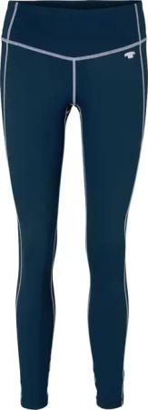 TOM TAILOR Damen Sport Leggings, blau, Logo Print, Gr. XS