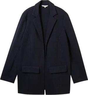 TOM TAILOR Damen Blazer mit Struktur, blau, Uni, Gr. M