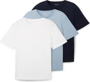 TOM TAILOR Herren T-Shirts im Dreierpack, weiß, Uni, Gr. XXL