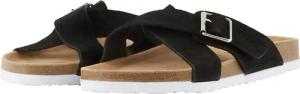 TOM TAILOR Damen Pantolette aus Wildleder, schwarz, Uni, Gr. 39
