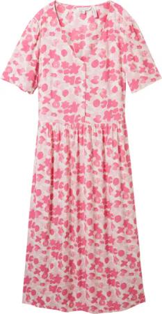 TOM TAILOR Damen Kleid mit Print, rosa, Gemustert, Gr. 36