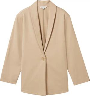 TOM TAILOR Damen Basic Blazer, braun, Uni, Gr. L