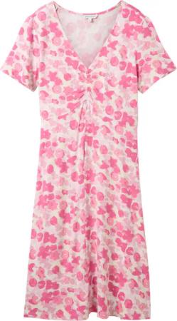 TOM TAILOR Damen Jerseykleid, rosa, Gemustert, Gr. 40