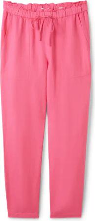 TOM TAILOR Damen Lockere Hose mit Leinen, rosa, Uni, Gr. 36/28