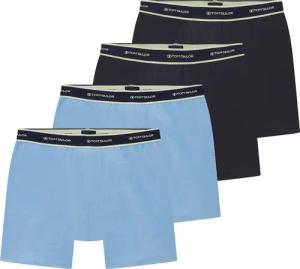 TOM TAILOR Herren Mittellange Boxershorts im 4er-Pack, blau, Meliert, Gr. 5