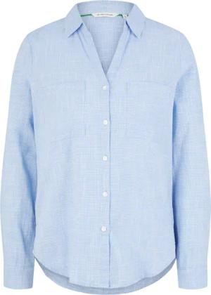 TOM TAILOR Damen Bluse mit Brusttaschen, blau, Meliert, Gr. 44