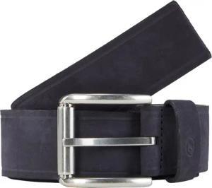 TOM TAILOR Herren TTJAY Ledergürtel mit eckiger Dornschließe, blau, Uni, Gr. 80