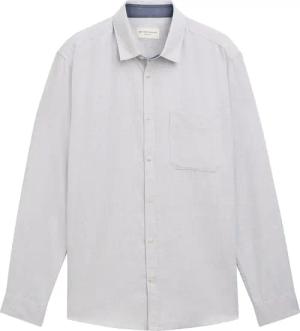 TOM TAILOR Herren Hemd in Mélange Optik, grau, Meliert, Gr. S