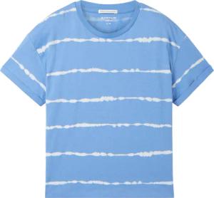 TOM TAILOR Mädchen Oversized T-Shirt mit Bio-Baumwolle, blau, Farbverlauf, Gr. 140