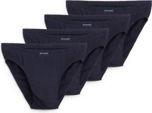 TOM TAILOR Herren Mini-Slips im 4er-Pack, blau, Uni, Gr. 7