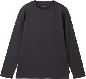 TOM TAILOR Jungen Langarmshirt mit Textprint, grau, Print, Gr. 128