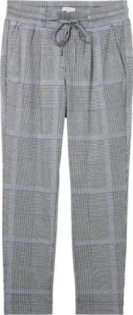 TOM TAILOR Damen Lockere Karohose mit LENZING™ ECOVERO™, blau, Kariert, Gr. 36/28
