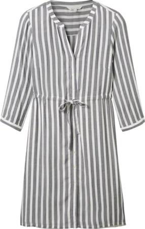 TOM TAILOR Damen Gestreiftes Kleid, blau, Gestreift, Gr. 46