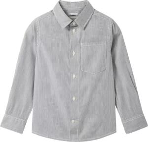TOM TAILOR Jungen Gestreiftes Hemd mit LENZING™ ECOVERO™, grau, Gestreift, Gr. 116/122
