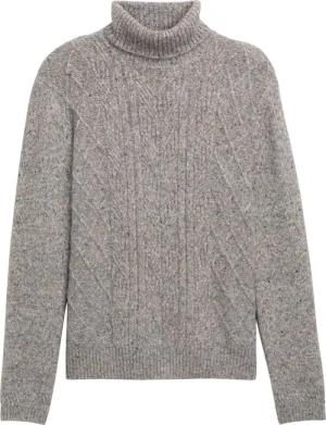 TOM TAILOR Herren Rollkragenpullover mit recycelter Wolle, braun, Uni, Gr. XXL