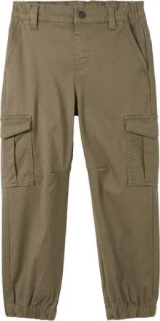 TOM TAILOR Jungen Cargo Hose mit Bio-Baumwolle, grün, Uni, Gr. 128
