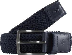 TOM TAILOR Herren TTJAMIE elastischer Flechtgürtel mit eckiger Dornschließe, blau, Uni, Gr. 90