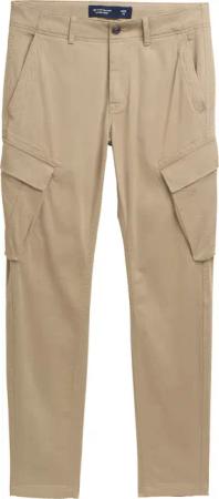 TOM TAILOR Herren Weiche Tapered Cargo, braun, Uni, Gr. M