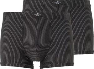 TOM TAILOR Herren Kurze Boxershorts im 2er-Pack, schwarz, Uni, Gr. M/5