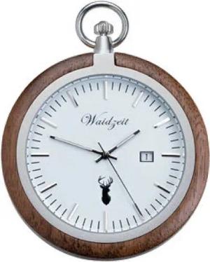 Waidzeit TW01 Modell Taschenuhr Walnuss mit Quarzwerk
