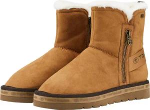 TOM TAILOR Damen Gefütterte Stiefeletten, braun, Uni, Gr. 37