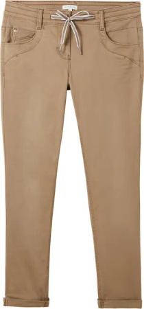 TOM TAILOR Damen Tapered Relaxed Hose, braun, Uni, Gr. 38/28