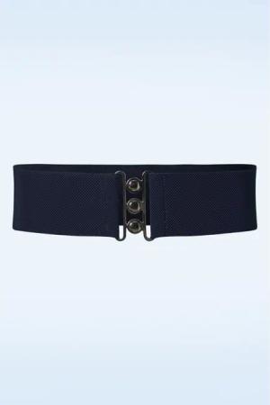 Lauren Retro-Stretchgürtel in Marineblau