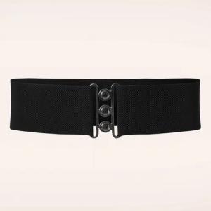 Lauren Vintage Stretch Gürtel in Schwarz