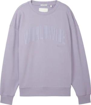 TOM TAILOR Jungen Oversize Sweatshirt mit Bio-Baumwolle, lila, Print, Gr. 176