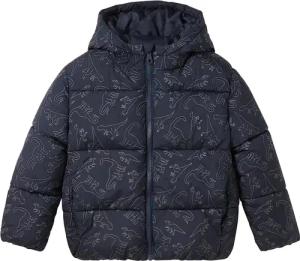 TOM TAILOR Jungen Puffer Jacke mit Allover Print, blau, Gemustert, Gr. 128/134