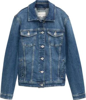 TOM TAILOR Damen Jeansjacke mit recycelter Baumwolle, blau, Uni, Gr. XXXL