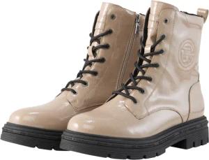 TOM TAILOR Damen Stiefeletten aus Kunstleder, braun, Uni, Gr. 38