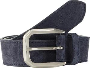 TOM TAILOR Damen TTALISON Velourledergürtel mit eckiger Dornschließe, blau, Uni, Gr. 100