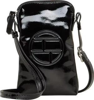 TOM TAILOR Damen TTROSABEL Smartphone Tasche in Lack-Optik, schwarz, Uni, Gr. ONESIZE